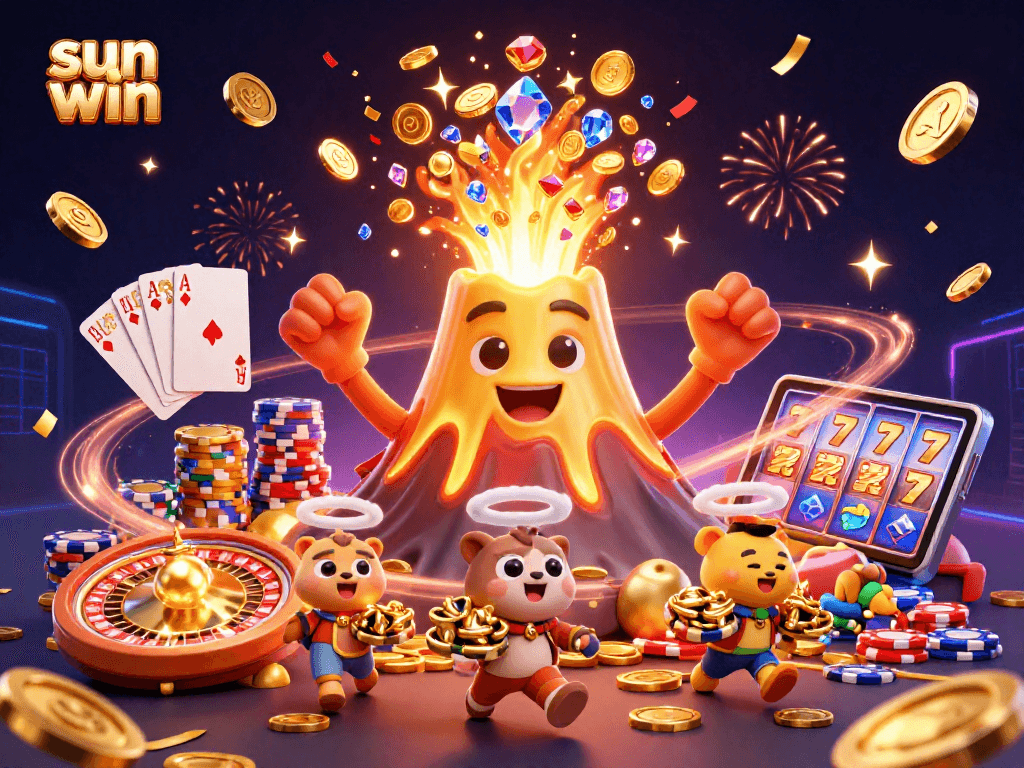 Experience the thrill of sun win with a vibrant casino scene filled with treasures and excitement.