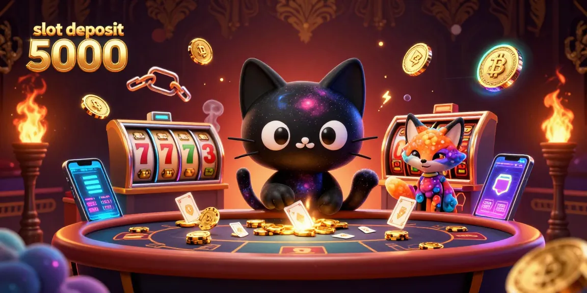 Experience dynamic gameplay with slot deposit 5000, featuring colorful characters and cosmic casino elements.